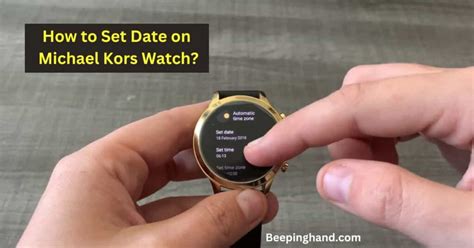 michael kors setting date|Michael Kors watch date adjustment.